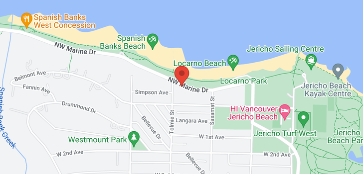 map of 4588 NW MARINE DRIVE